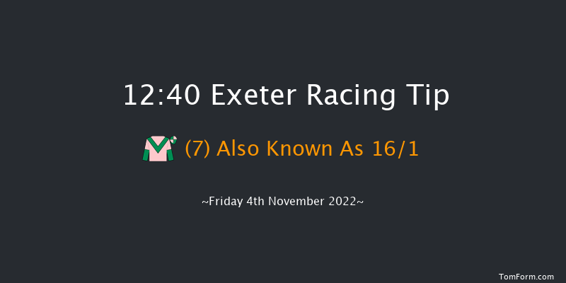 Exeter 12:40 Maiden Hurdle (Class 3) 22f Tue 18th Oct 2022