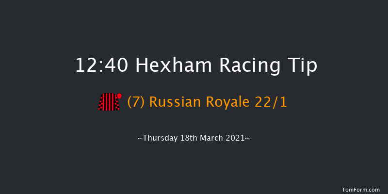 Welcome To Hexham 2021 Conditional Jockeys' Mares' Handicap Hurdle Hexham 12:40 Handicap Hurdle (Class 4) 16f Wed 9th Dec 2020