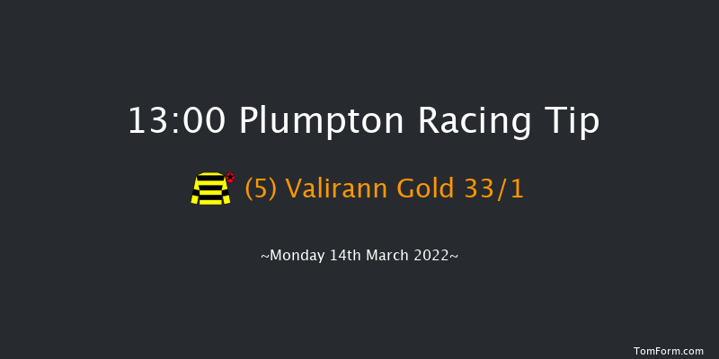 Plumpton 13:00 Maiden Hurdle (Class 4) 20f Mon 28th Feb 2022