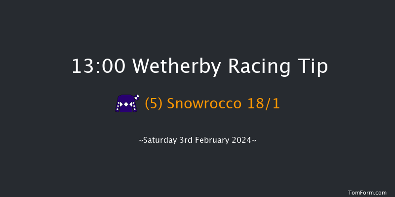 Wetherby  13:00 Maiden Hurdle
(Class 4) 16f Thu 25th Jan 2024