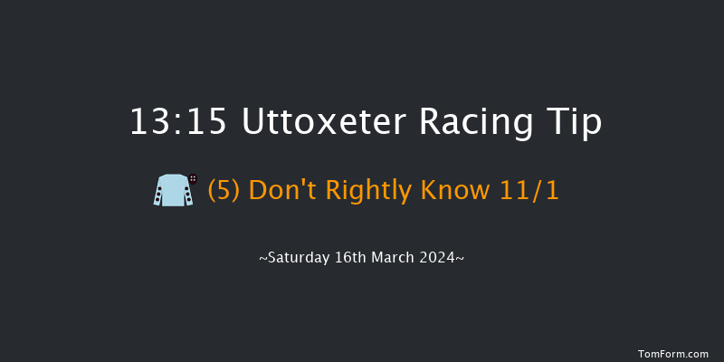 Uttoxeter  13:15 Maiden Hurdle
(Class 3) 20f Sat 27th Jan 2024