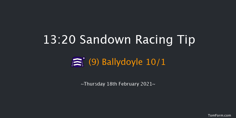 Greenwich Conditional Jockeys' Handicap Hurdle Sandown 13:20 Handicap Hurdle (Class 4) 16f Sat 6th Feb 2021