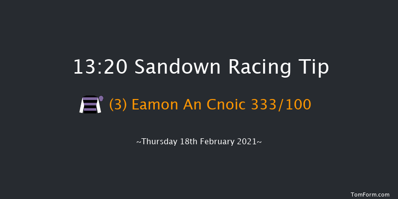 Greenwich Conditional Jockeys' Handicap Hurdle Sandown 13:20 Handicap Hurdle (Class 4) 16f Sat 6th Feb 2021