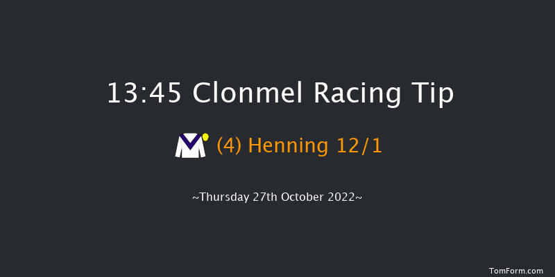 Clonmel 13:45 Maiden Hurdle 19f Thu 29th Sep 2022