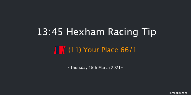 Follow Hexham Racecourse On Facebook & Twitter Novices' Hurdle Hexham 13:45 Maiden Hurdle (Class 4) 16f Wed 9th Dec 2020