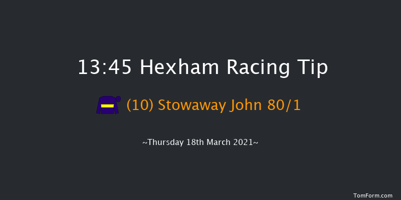 Follow Hexham Racecourse On Facebook & Twitter Novices' Hurdle Hexham 13:45 Maiden Hurdle (Class 4) 16f Wed 9th Dec 2020