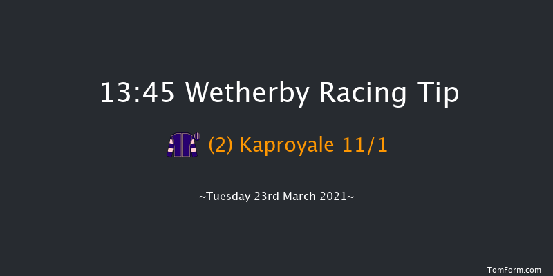 Visit racingtv.com Conditional Jockeys' Handicap Hurdle (Div 2) Wetherby 13:45 Handicap Hurdle (Class 5) 16f Mon 8th Mar 2021