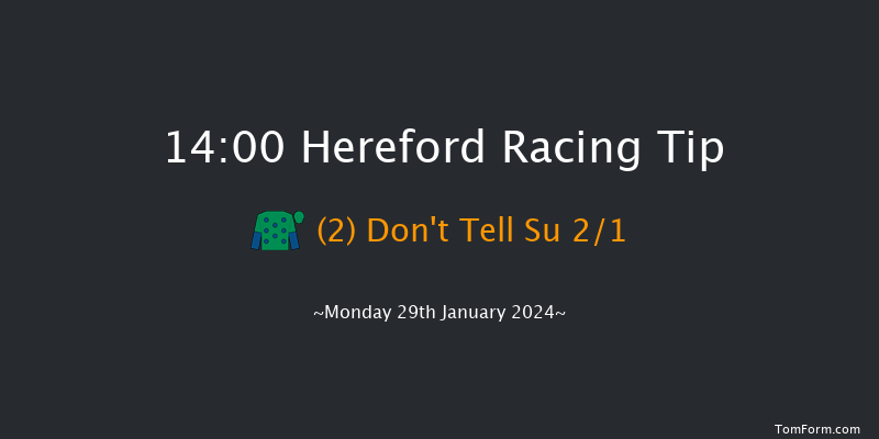 Hereford  14:00 Maiden Hurdle
(Class 4) 22f Thu 4th Jan 2024