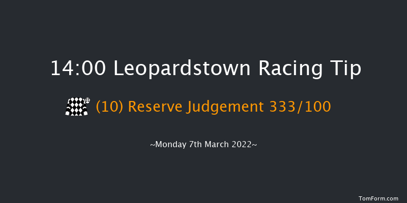 Leopardstown 14:00 Maiden Hurdle 16f Sun 6th Mar 2022