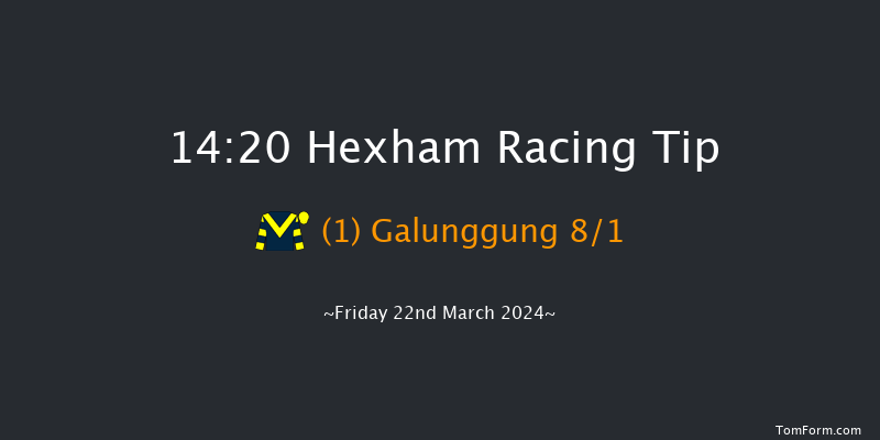 Hexham  14:20 Maiden Hurdle (Class
4) 16f Thu 14th Mar 2024