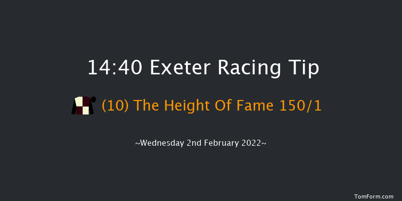 Exeter 14:40 Maiden Hurdle (Class 4) 17f Tue 18th Jan 2022