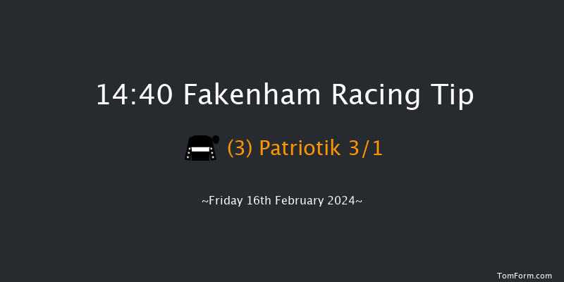 Fakenham  14:40 Maiden Hurdle
(Class 4) 20f Tue 2nd Jan 2024