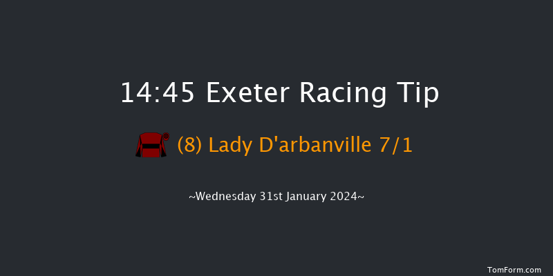 Exeter  14:45 Maiden Hurdle (Class
4) 17f Mon 1st Jan 2024