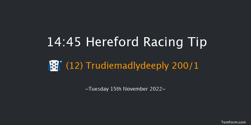 Hereford 14:45  Maiden Hurdle (Class 4) 20f Tue 8th Nov 2022