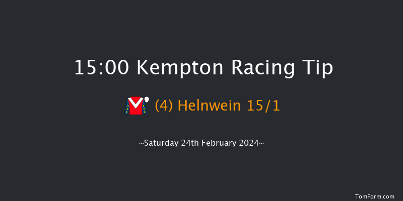 Kempton  15:00 Novices Hurdle (Class 1) 16f Wed 21st Feb 2024