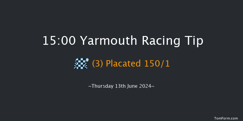 Yarmouth  15:00 Handicap
(Class 6) 14f Wed 12th Jun 2024