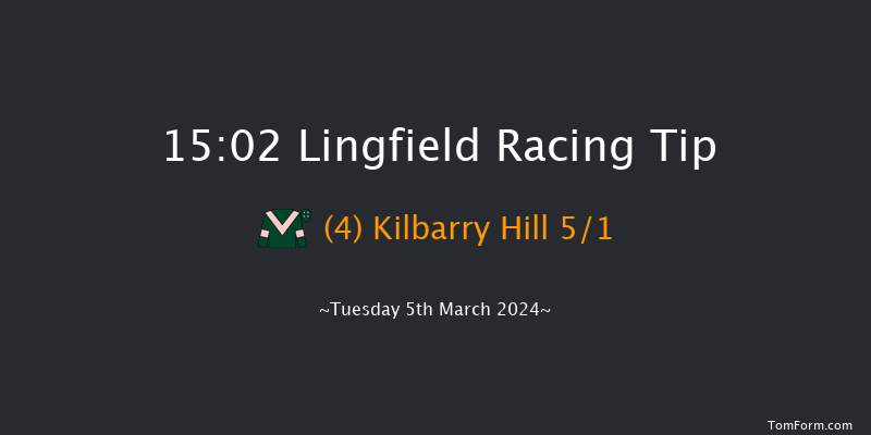 Lingfield  15:02
Maiden Hurdle (Class 4) 16f Fri 1st Mar 2024