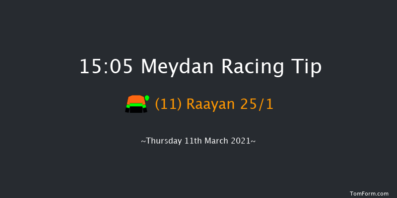 Park Avenue By Azizi Maiden Stakes Meydan 15:05 1m 1½f 14 run Park Avenue By Azizi Maiden Stakes Sat 6th Mar 2021