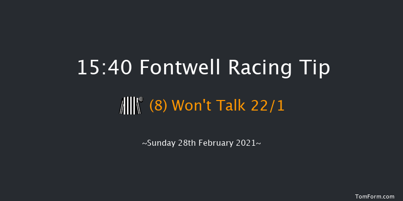 Champagne PIAFF Novices' Hurdle (GBB Race) Fontwell 15:40 Maiden Hurdle (Class 4) 19f Thu 18th Feb 2021