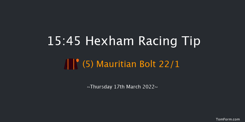 Hexham 15:45 Maiden Hurdle (Class 4) 20f Wed 8th Dec 2021