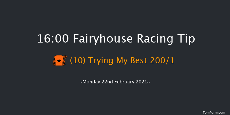 Fairyhouse Easter Festival 3rd - 5th April Maiden Hurdle (Div 1) Fairyhouse 16:00 Maiden Hurdle 20f Mon 8th Feb 2021