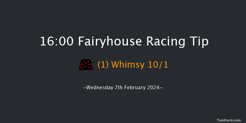 Fairyhouse  16:00
Maiden Hurdle 16f Sat 27th Jan 2024