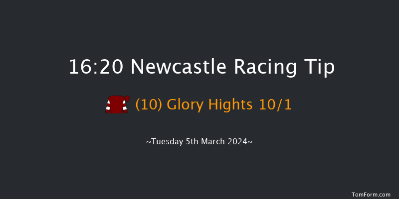 Newcastle  16:20 Handicap
Hurdle (Class 5) 20f Sun 3rd Mar 2024