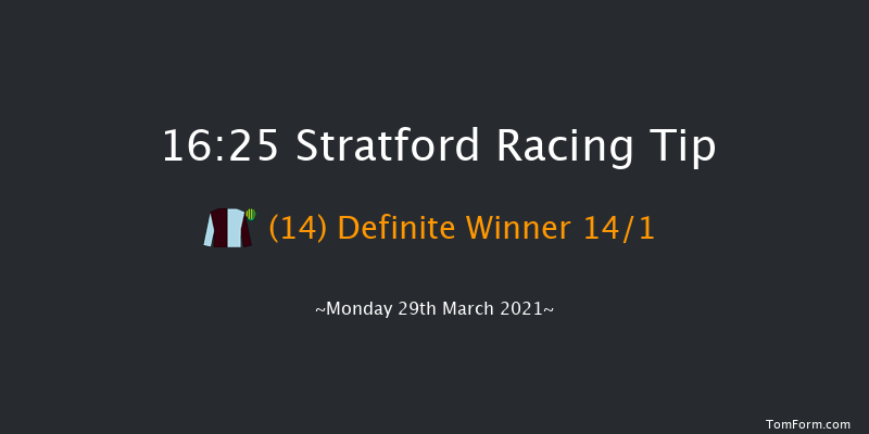 100% RacingTV Profits Back To Racing Handicap Hurdle (Div 1) Stratford 16:25 Handicap Hurdle (Class 5) 22f Mon 15th Mar 2021