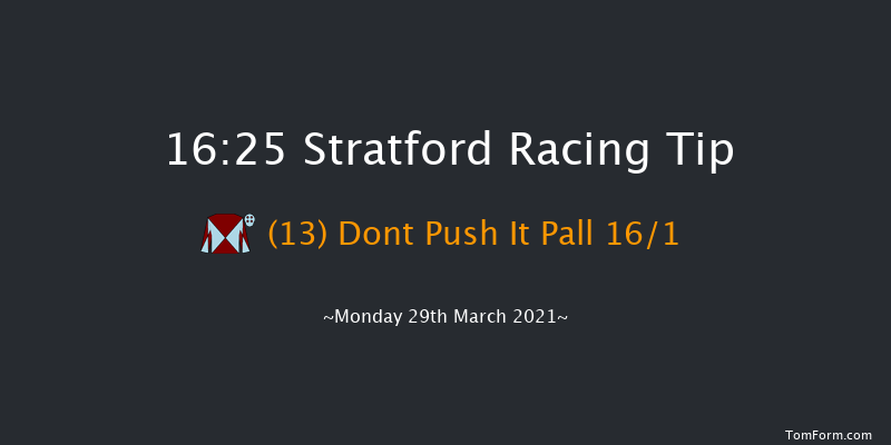 100% RacingTV Profits Back To Racing Handicap Hurdle (Div 1) Stratford 16:25 Handicap Hurdle (Class 5) 22f Mon 15th Mar 2021