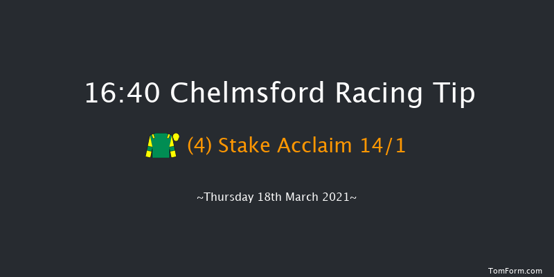 tote Placepot Your First Bet Handicap Chelmsford 16:40 Handicap (Class 4) 5f Sat 13th Mar 2021