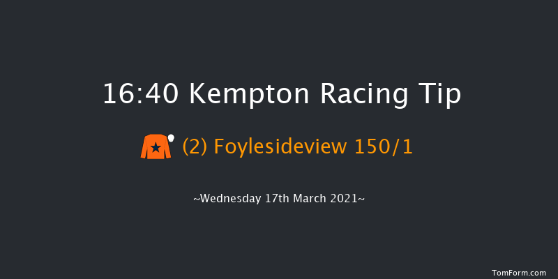 Wise Betting At racingtv.com Classified Stakes (Div 1) Kempton 16:40 Stakes (Class 6) 8f Wed 10th Mar 2021