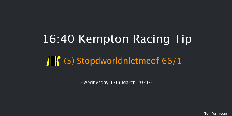 Wise Betting At racingtv.com Classified Stakes (Div 1) Kempton 16:40 Stakes (Class 6) 8f Wed 10th Mar 2021