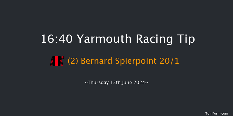 Yarmouth  16:40 Stakes (Class
6) 6f Wed 12th Jun 2024