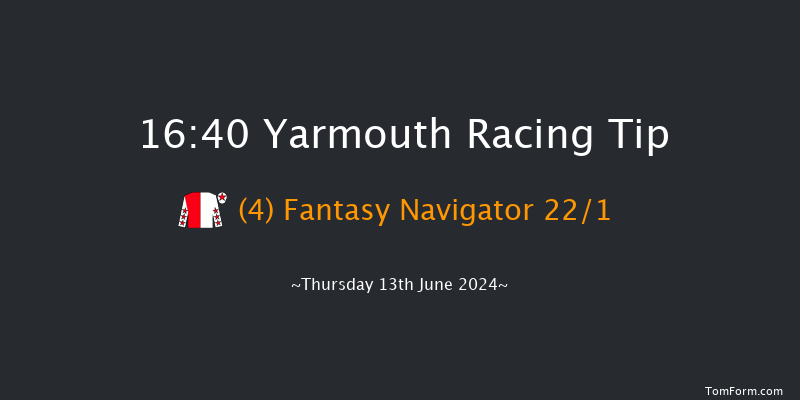 Yarmouth  16:40 Stakes (Class
6) 6f Wed 12th Jun 2024