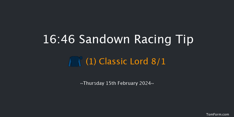 Sandown  16:46 Handicap Hurdle (Class 4)
20f Sat 3rd Feb 2024