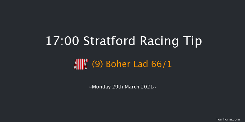 100% RacingTV Profits Back To Racing Handicap Hurdle (Div 2) Stratford 17:00 Handicap Hurdle (Class 5) 22f Mon 15th Mar 2021