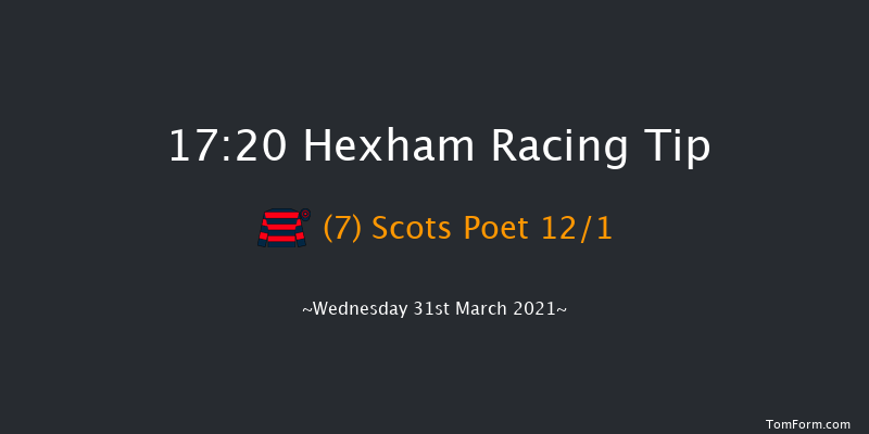 Visit attheraces.com Maiden Open NH Flat Race (GBB Race) (Div 1) Hexham 17:20 NH Flat Race (Class 5) 16f Thu 18th Mar 2021