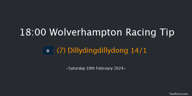 Wolverhampton  18:00 Stakes (Class 6) 8.5f Fri 9th Feb 2024