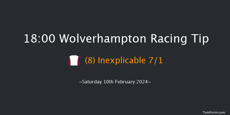 Wolverhampton  18:00 Stakes (Class 6) 8.5f Fri 9th Feb 2024