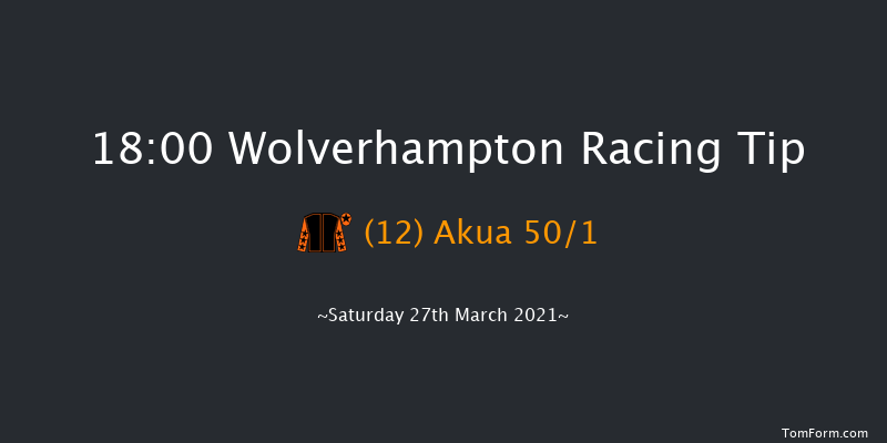 Bombardier 'March To Your Own Drum' Handicap Wolverhampton 18:00 Handicap (Class 6) 7f Sat 20th Mar 2021