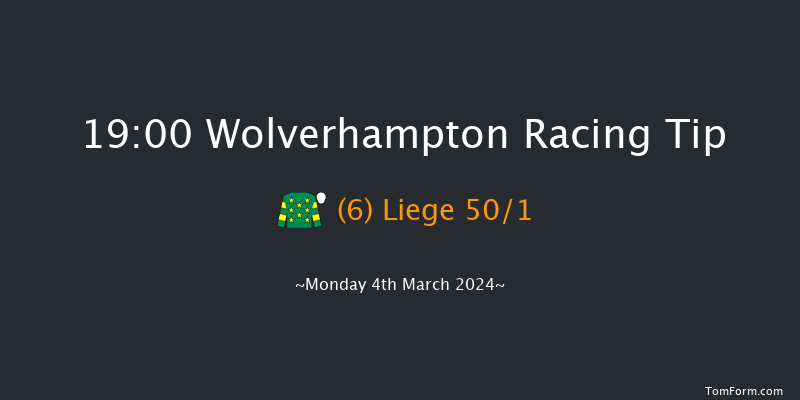 Wolverhampton  19:00 Handicap (Class 6) 6f Sat 2nd Mar 2024