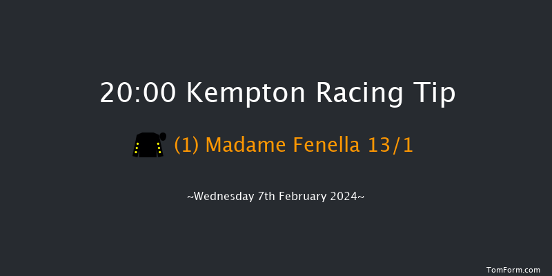 Kempton  20:00 Handicap
(Class 6) 6f Sat 3rd Feb 2024