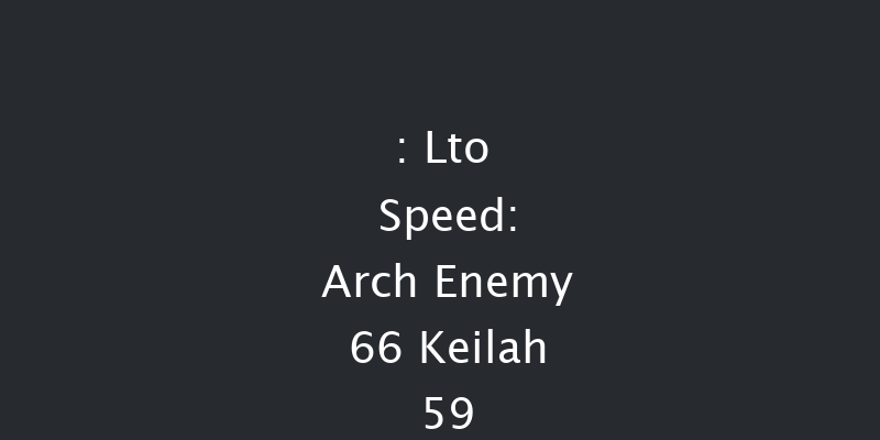 LTO Speed: Arch Enemy 66  Keilah 59 Diyaba
51 Thu 1st Jan 1970